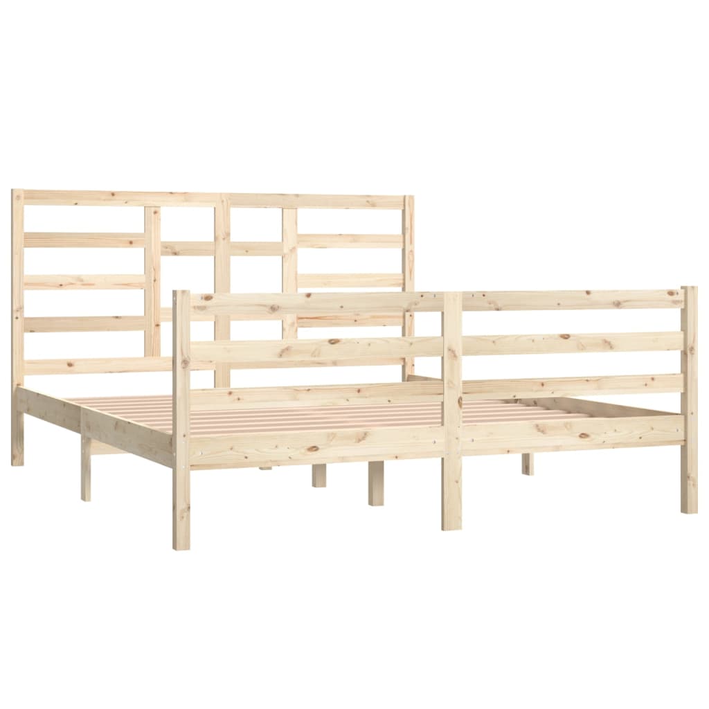 Bed Frame without Mattress Solid Wood 160x200 cm