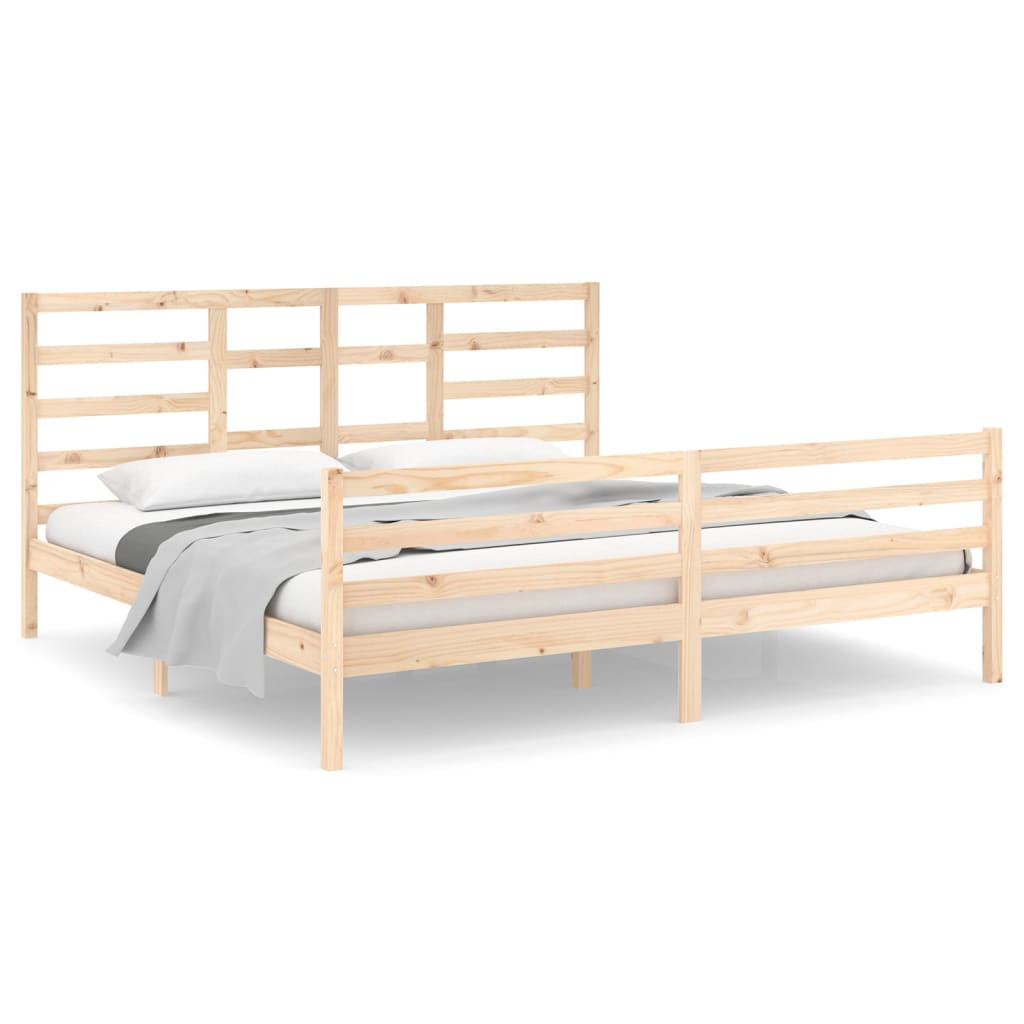Bed Frame without Mattress Solid Wood 200x200 cm