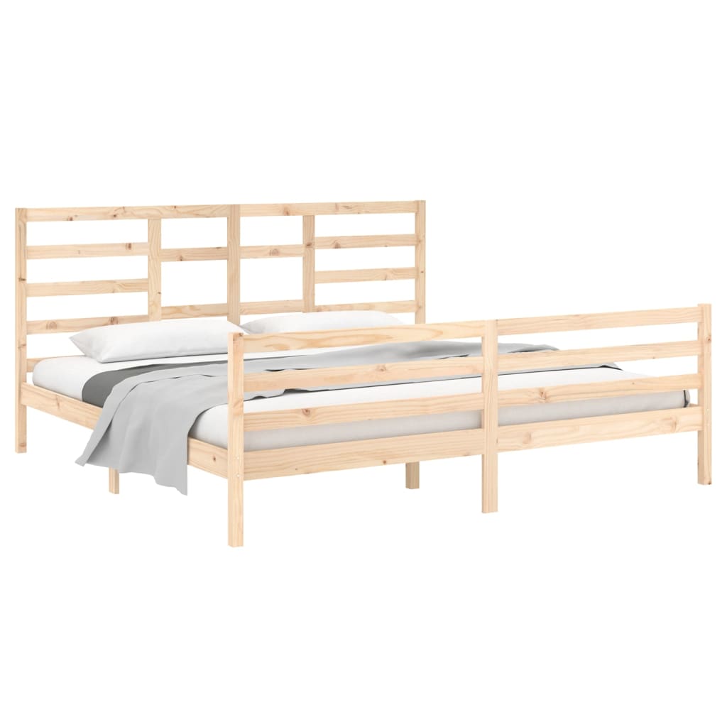Bed Frame without Mattress Solid Wood 200x200 cm
