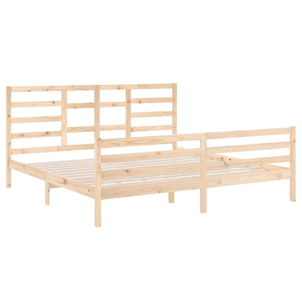 Bed Frame without Mattress Solid Wood 200x200 cm