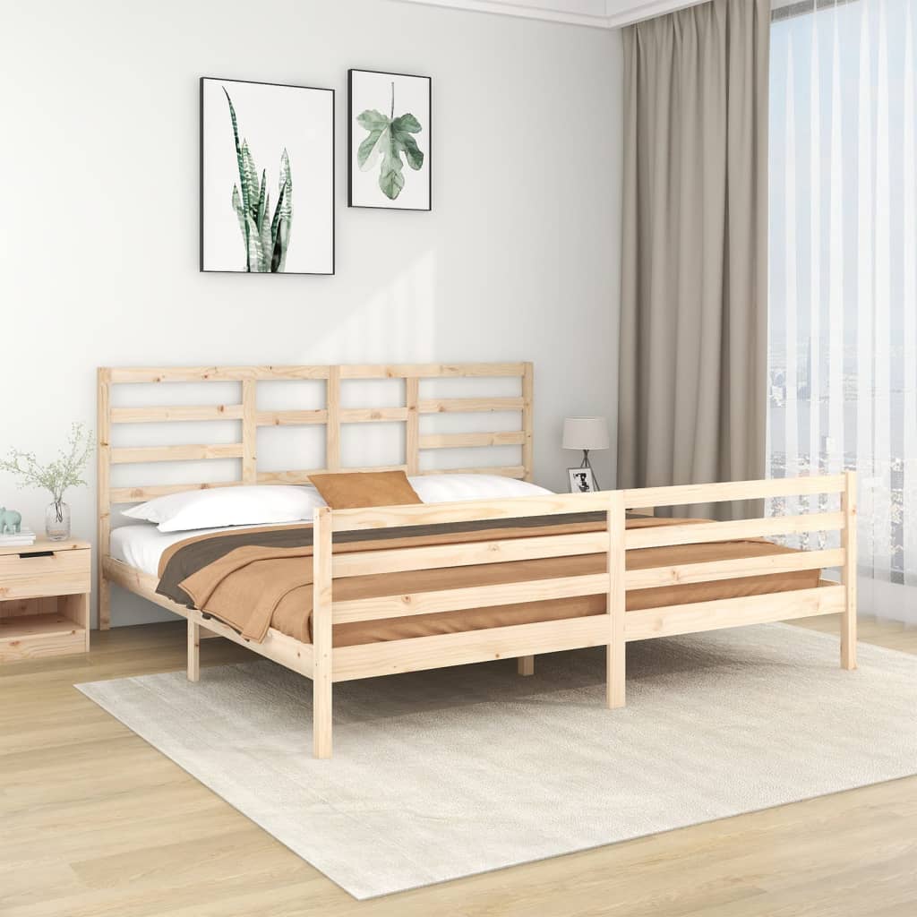 Bed Frame without Mattress Solid Wood 200x200 cm