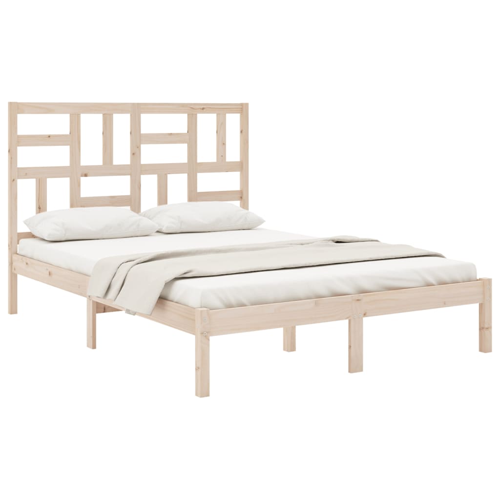 Bed Frame without Mattress Solid Wood 120x190 cm Small Double