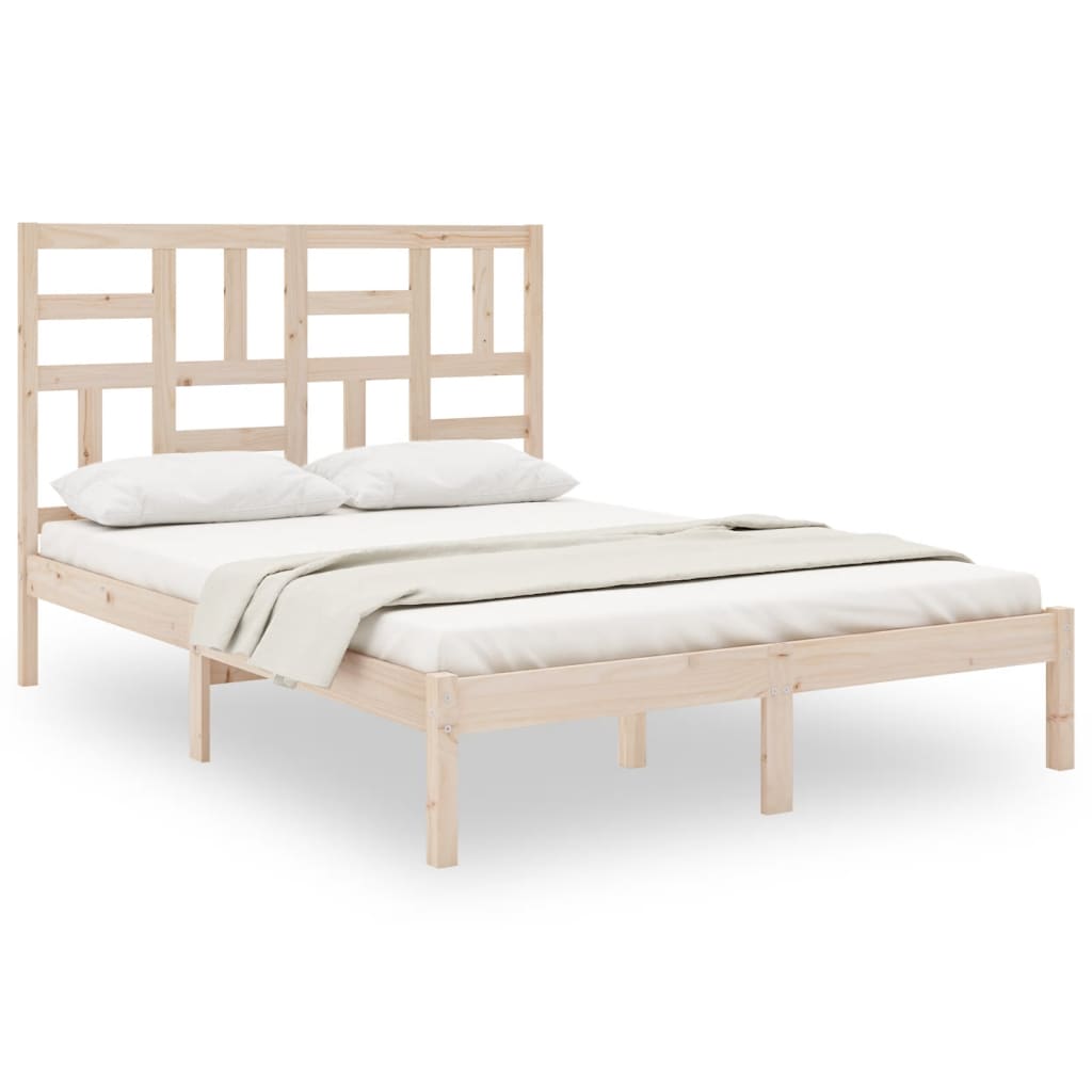 Bed Frame without Mattress Solid Wood 140x200 cm