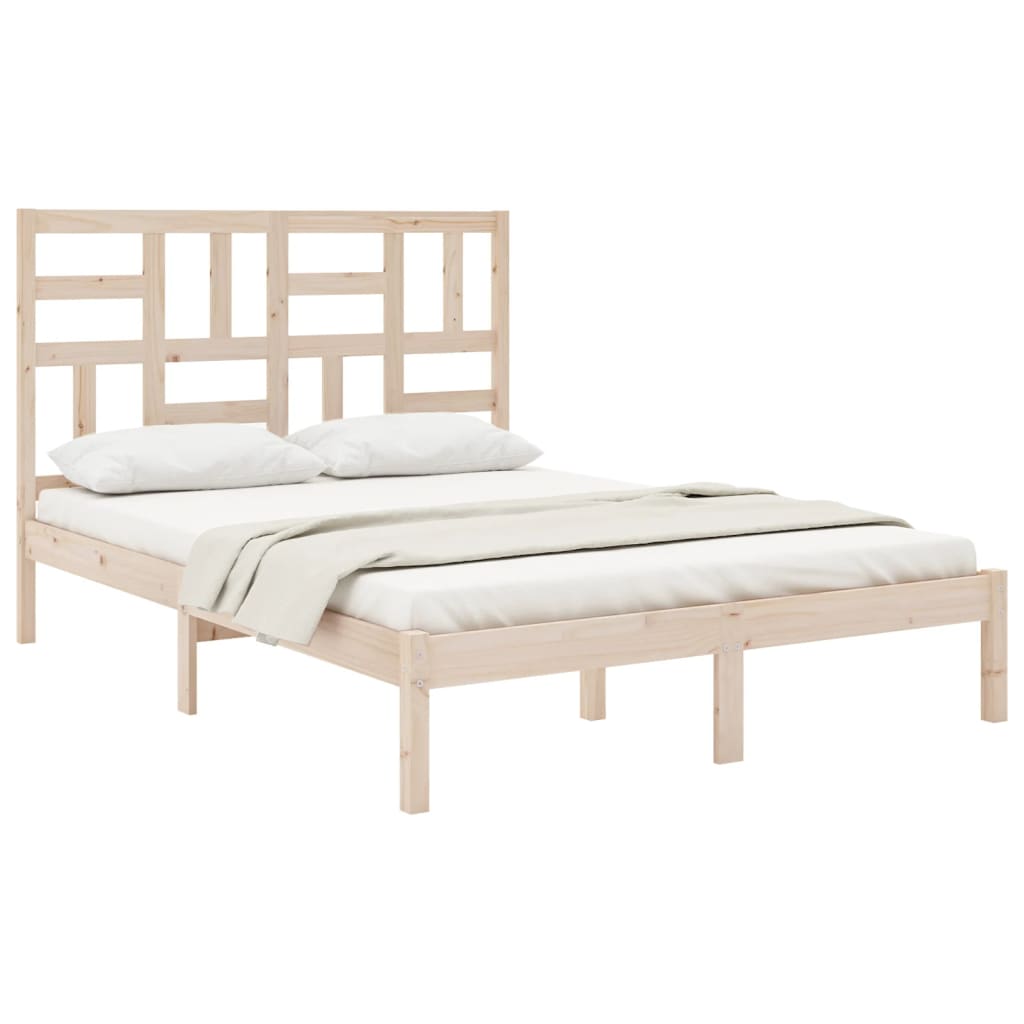 Bed Frame without Mattress Solid Wood 140x200 cm