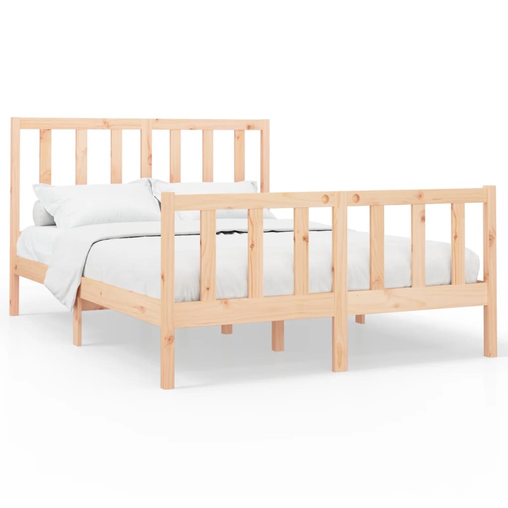Bed Frame without Mattress 120x200 cm Solid Wood Pine