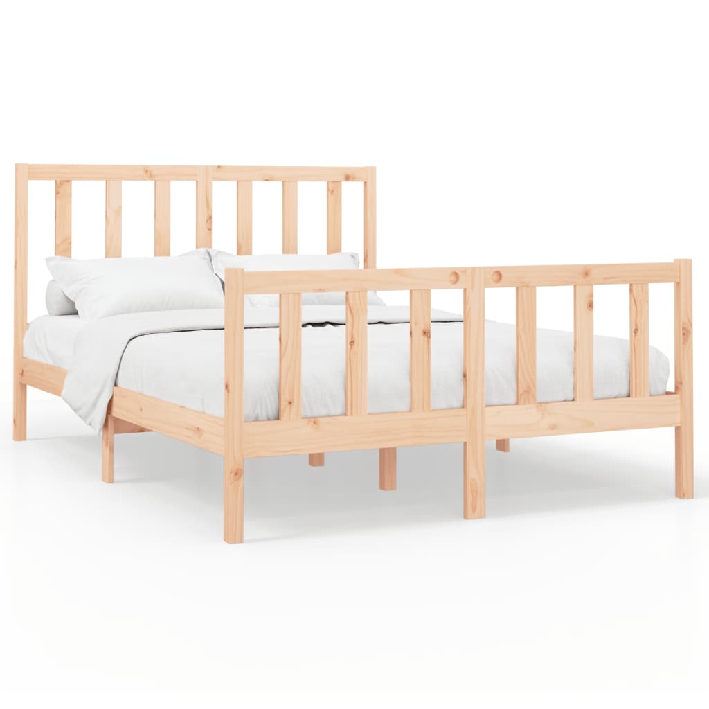 Bed Frame without Mattress 160x200 cm Solid Wood Pine