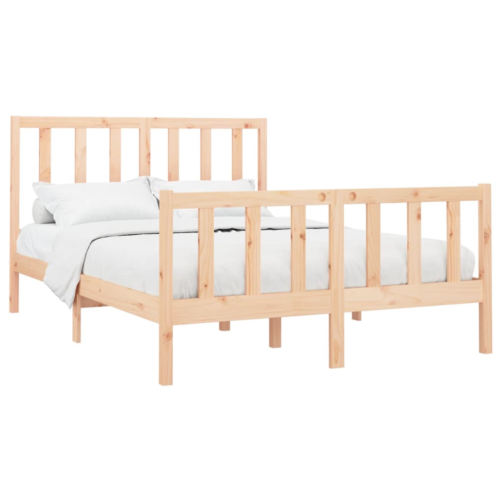 Bed Frame without Mattress 160x200 cm Solid Wood Pine