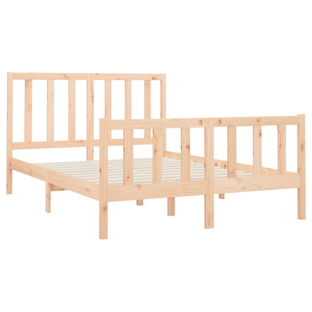 Bed Frame without Mattress 160x200 cm Solid Wood Pine