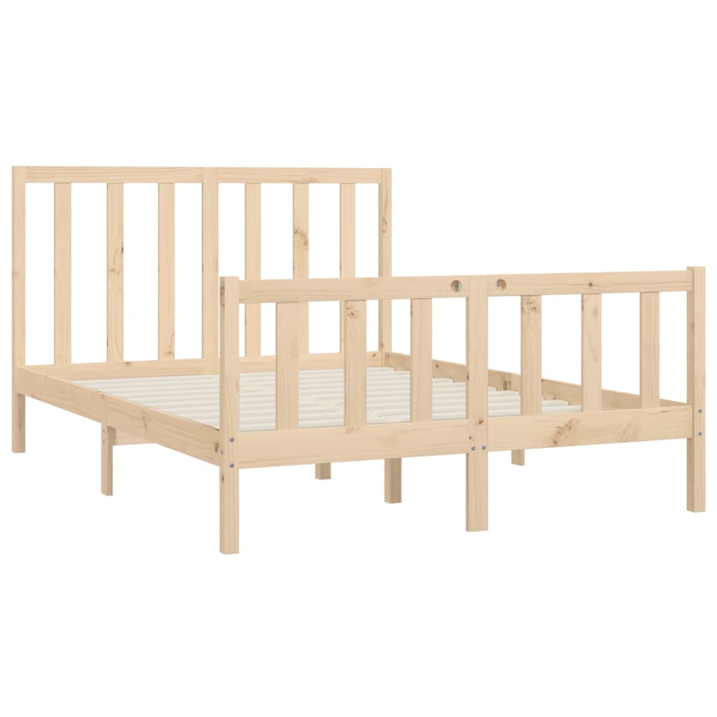 Bed Frame without Mattress 140x200 cm Solid Wood