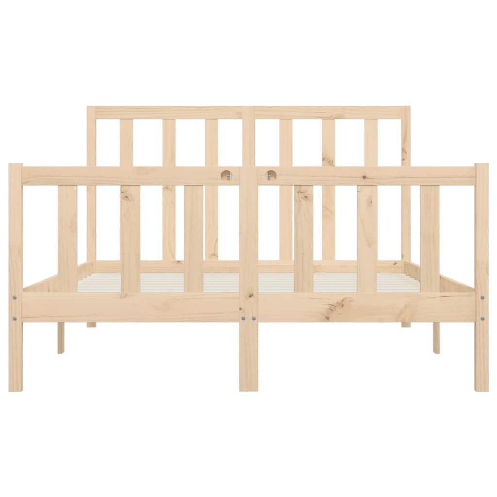 Bed Frame without Mattress 140x200 cm Solid Wood