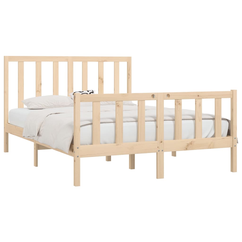 Bed Frame without Mattress 160x200 cm Solid Wood