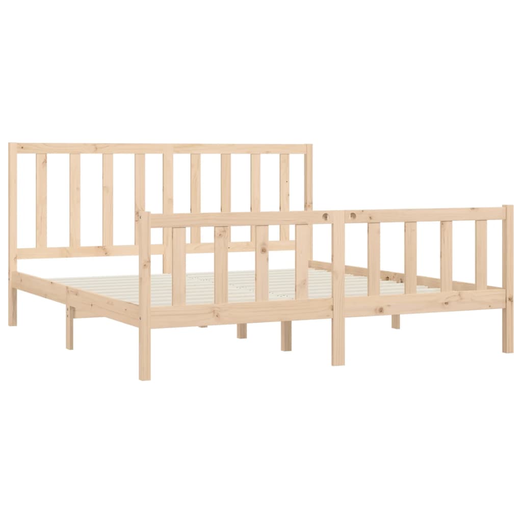 Bed Frame without Mattress 200x200 cm Solid Wood