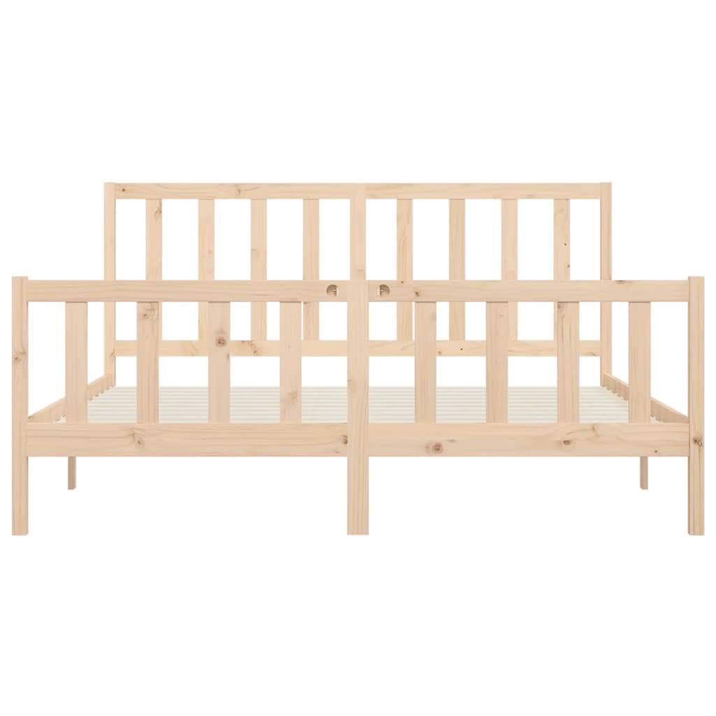 Bed Frame without Mattress 200x200 cm Solid Wood