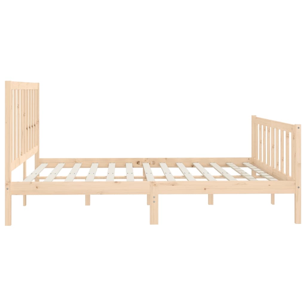 Bed Frame without Mattress 200x200 cm Solid Wood