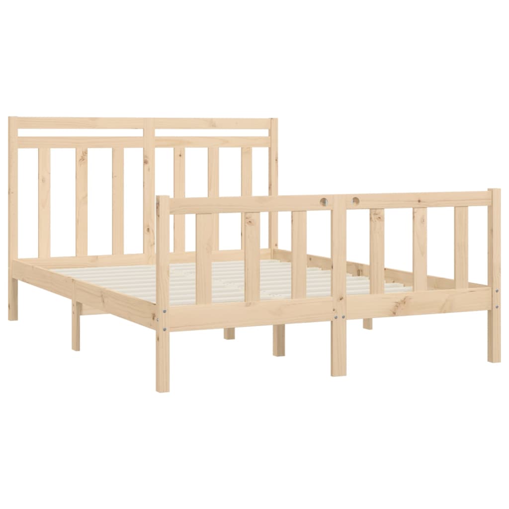 Bed Frame without Mattress Solid Wood Pine 120x200 cm