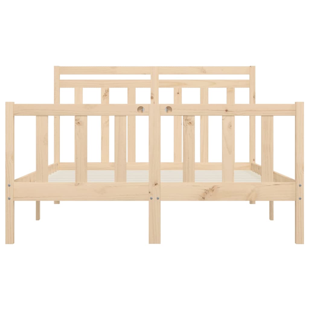 Bed Frame without Mattress Solid Wood Pine 120x200 cm