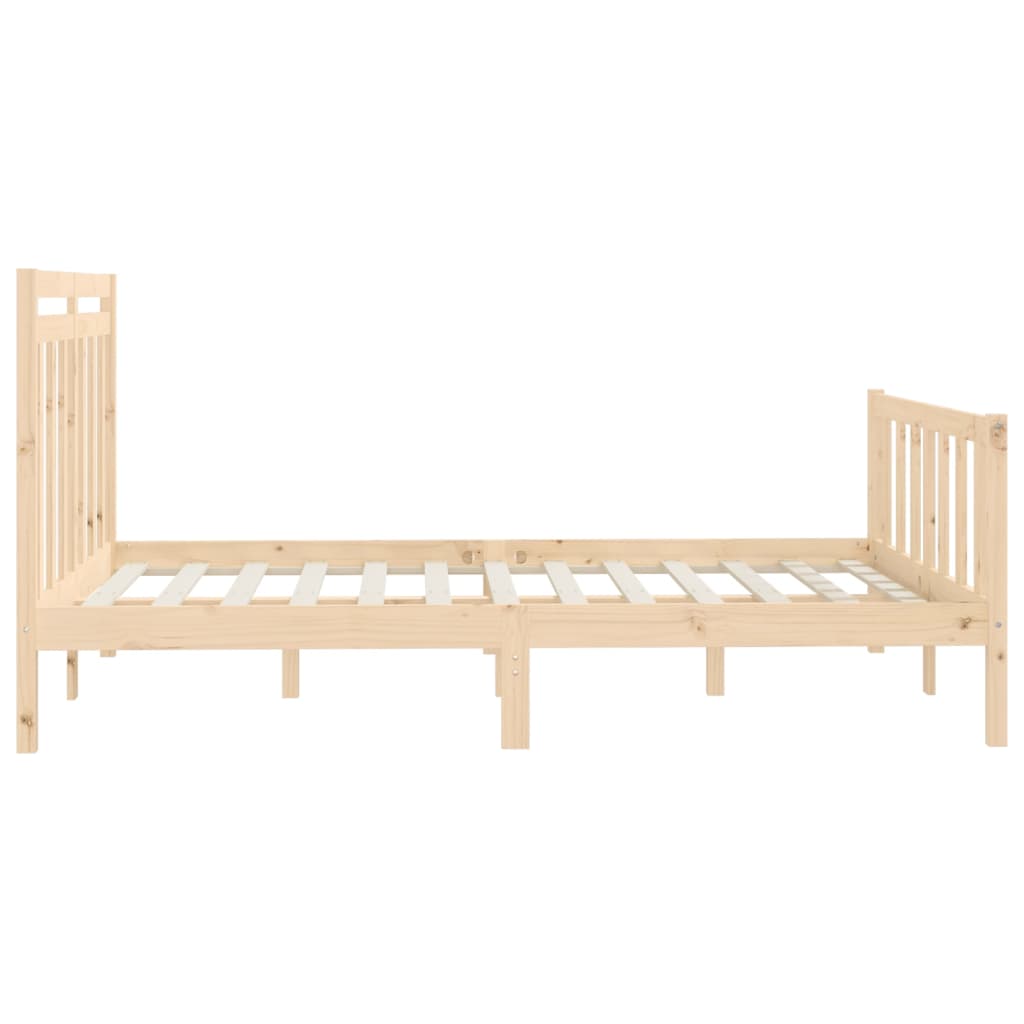 Bed Frame without Mattress Solid Wood Pine 120x200 cm