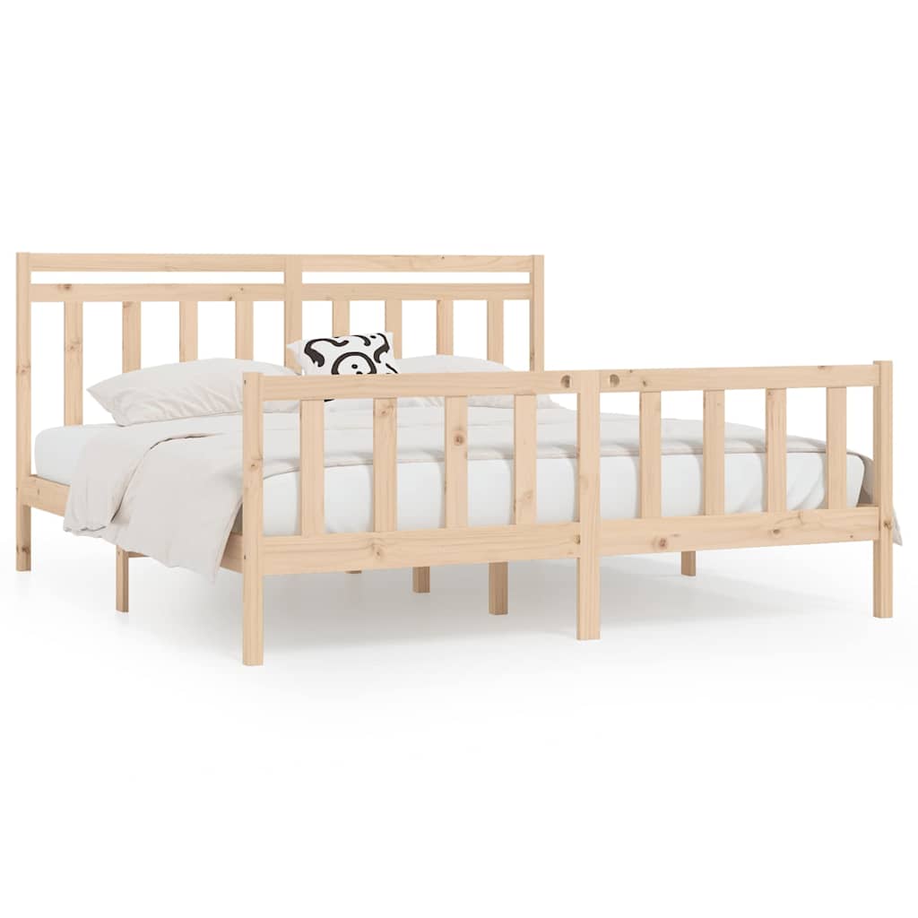 Bed Frame Solid Wood Pine 200x200 cm