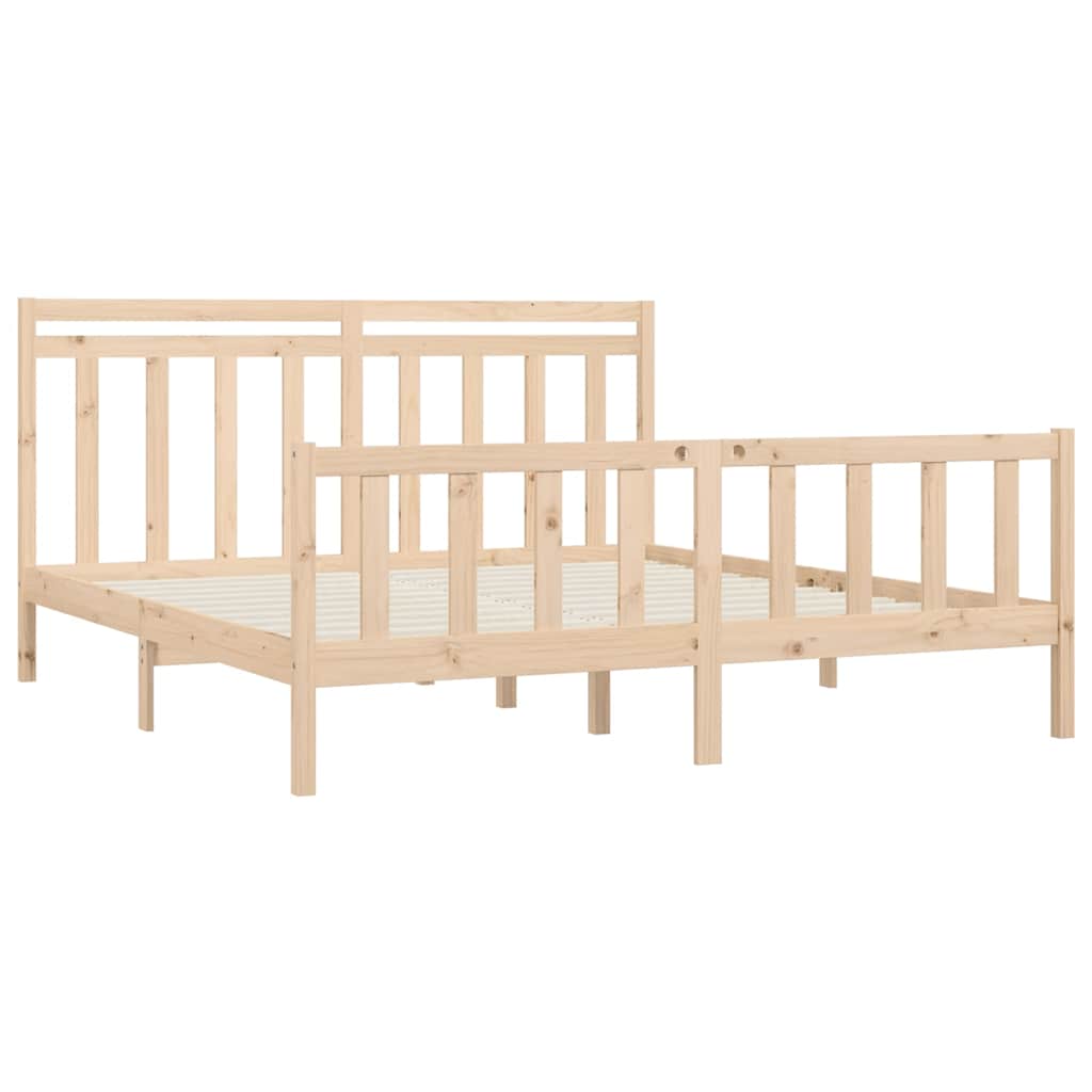 Bed Frame Solid Wood Pine 200x200 cm