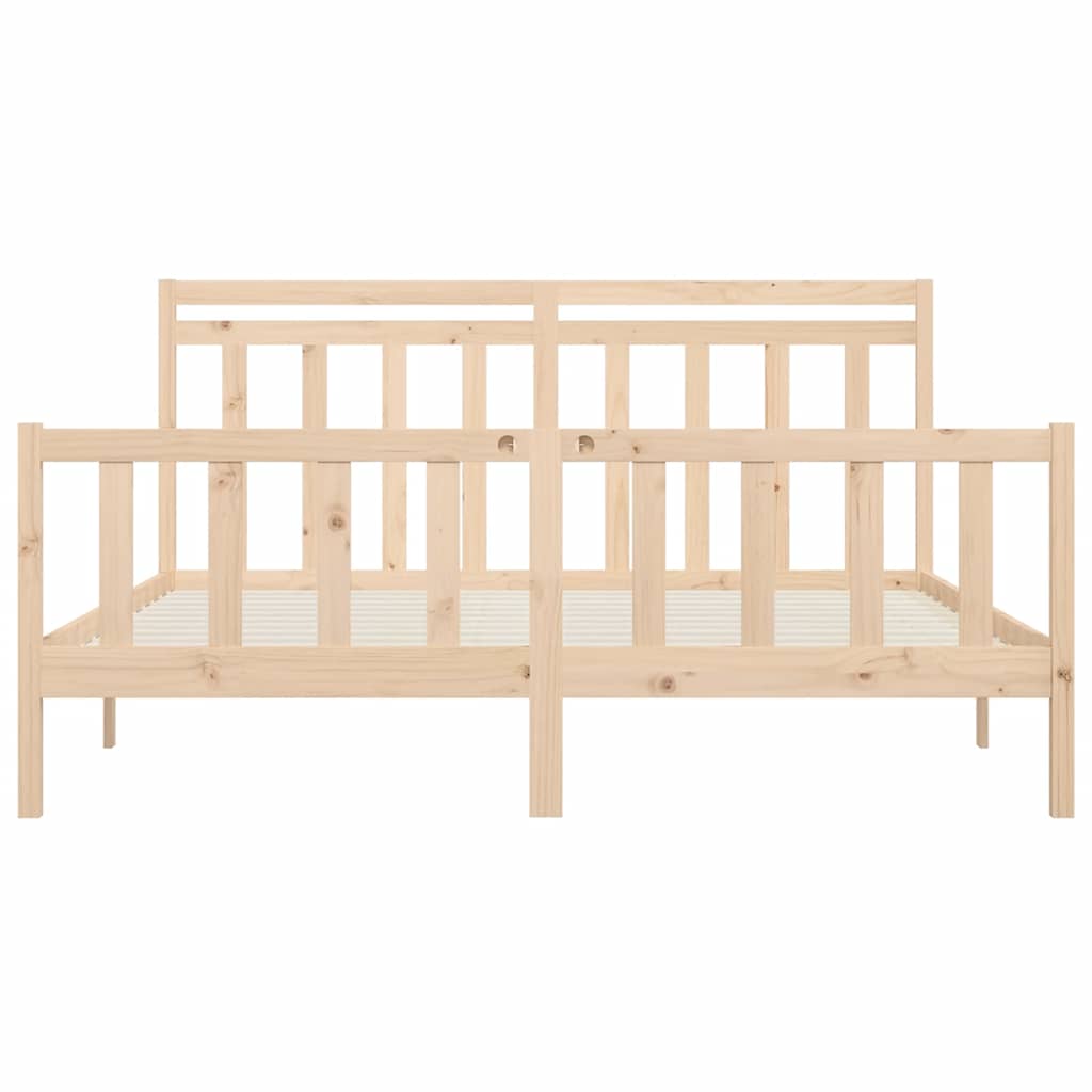 Bed Frame Solid Wood Pine 200x200 cm