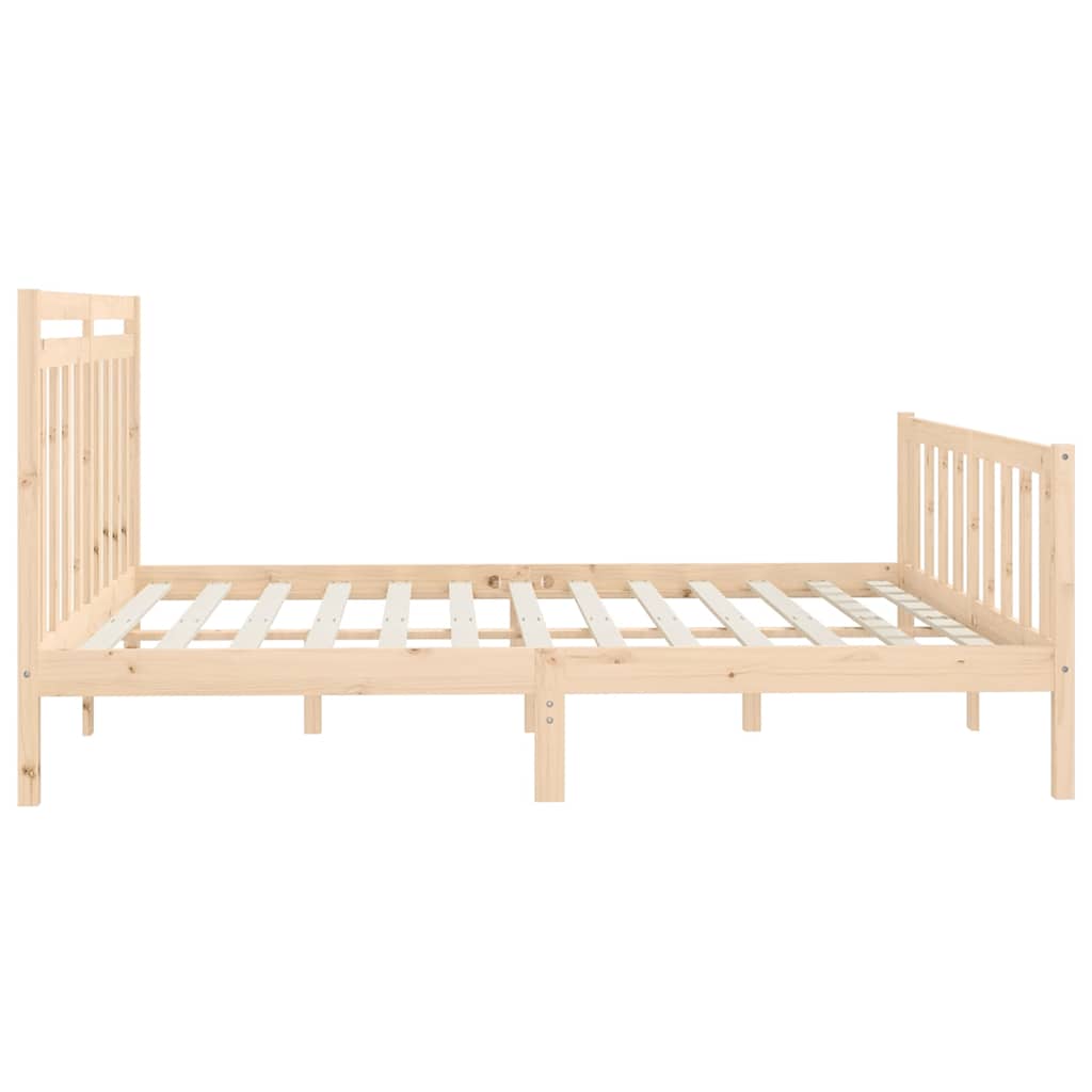 Bed Frame Solid Wood Pine 200x200 cm