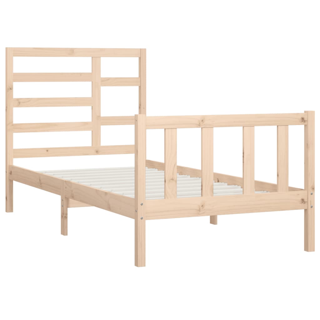Bed Frame without Mattress 90x200 cm Solid Wood Pine