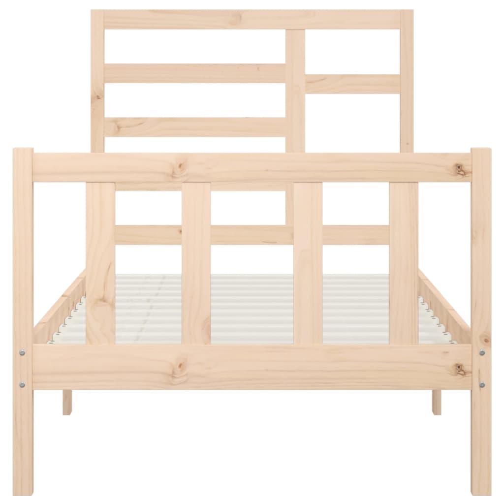 Bed Frame without Mattress 90x200 cm Solid Wood Pine