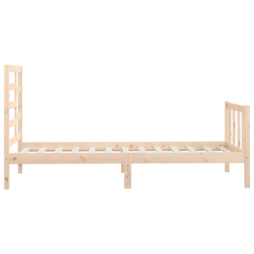 Bed Frame without Mattress 90x200 cm Solid Wood Pine