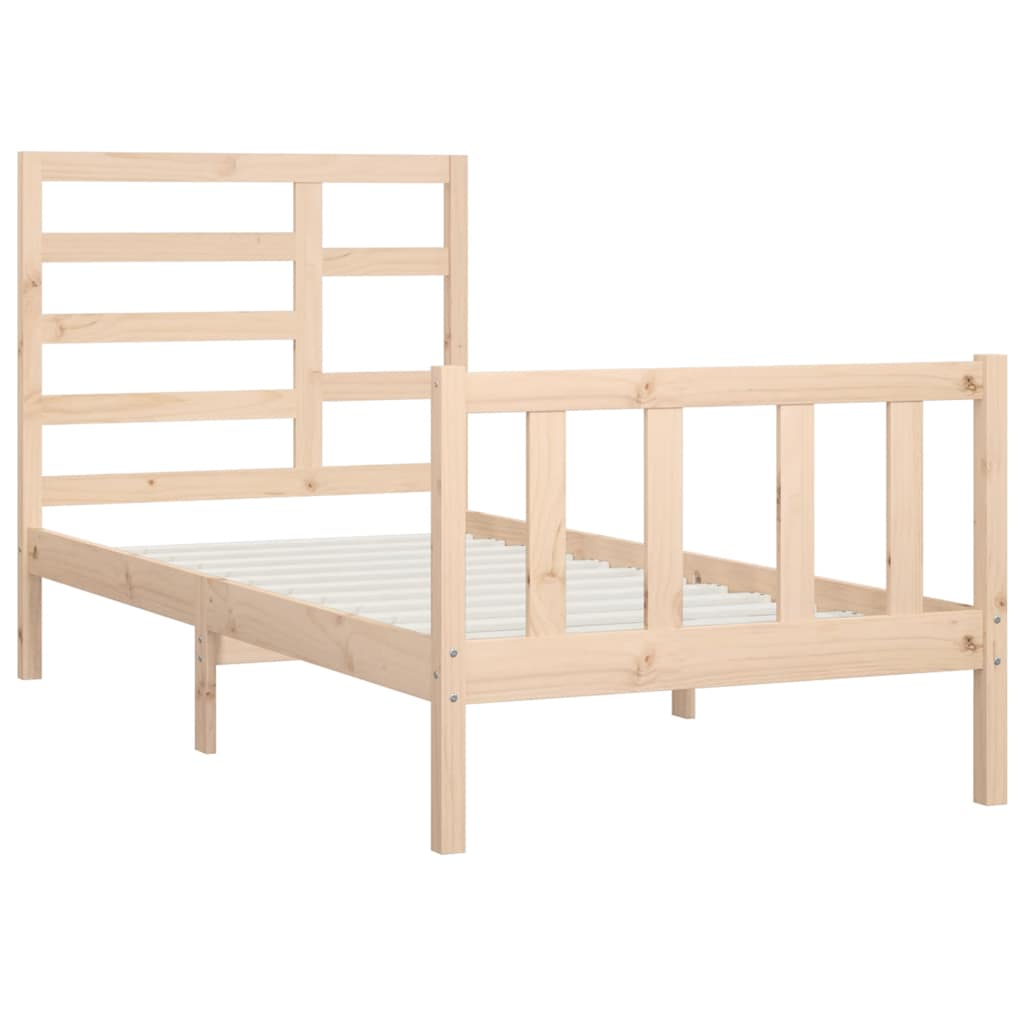 Bed Frame without Mattress 100x200 cm Solid Wood Pine