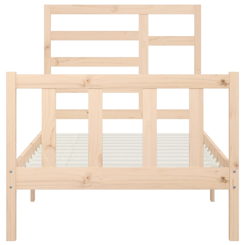 Bed Frame without Mattress 100x200 cm Solid Wood Pine