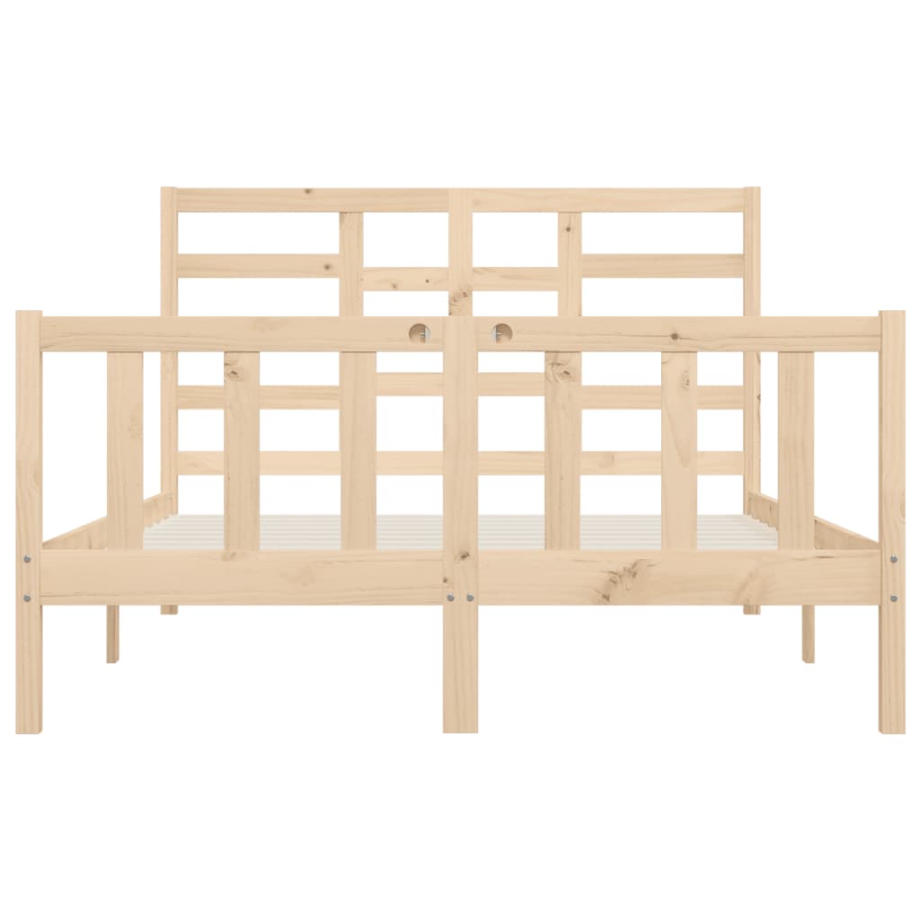 Bed Frame without Mattress 140x200 cm Solid Wood Pine
