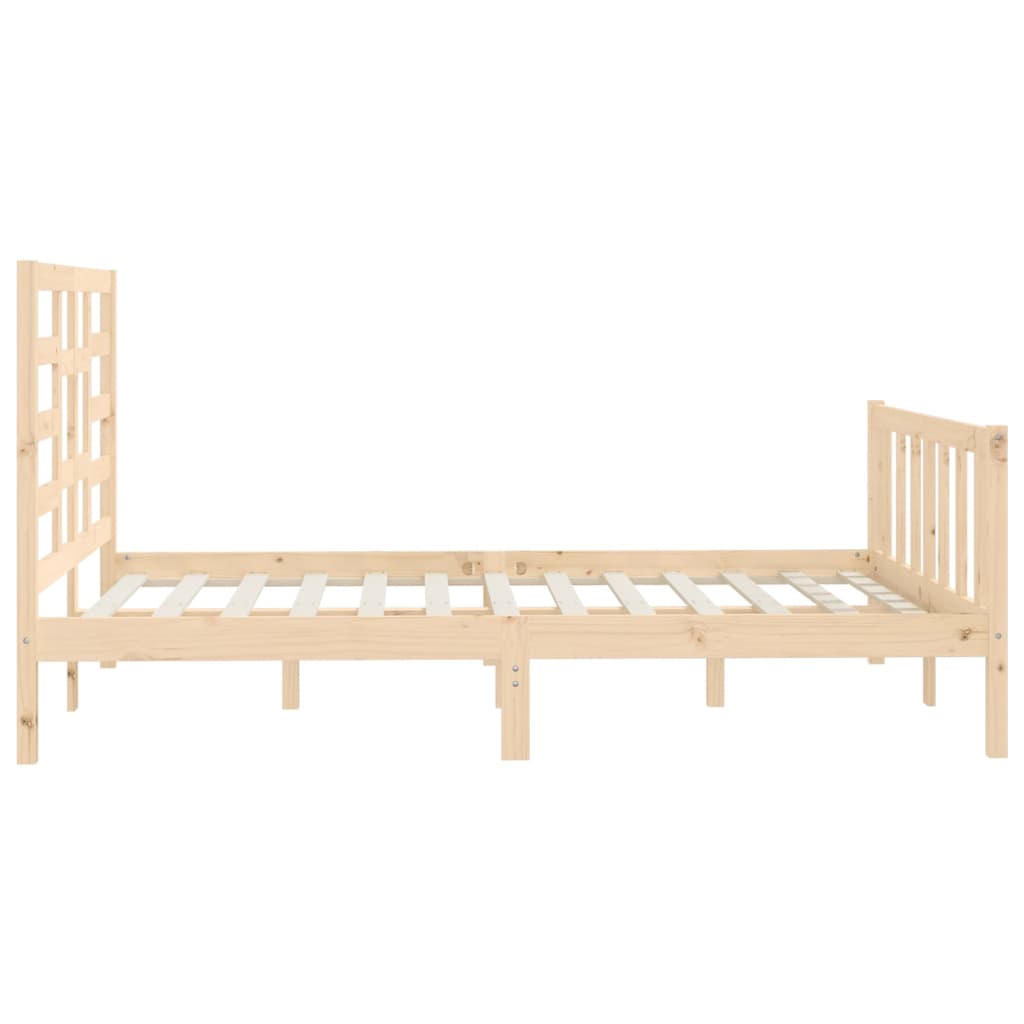 Bed Frame without Mattress 140x200 cm Solid Wood Pine