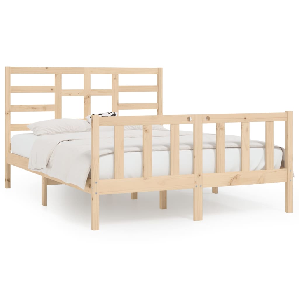 Bed Frame without Mattress 160x200 cm Solid Wood Pine