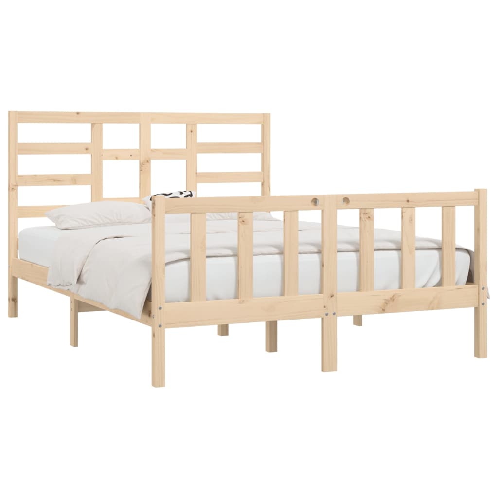 Bed Frame without Mattress 160x200 cm Solid Wood Pine