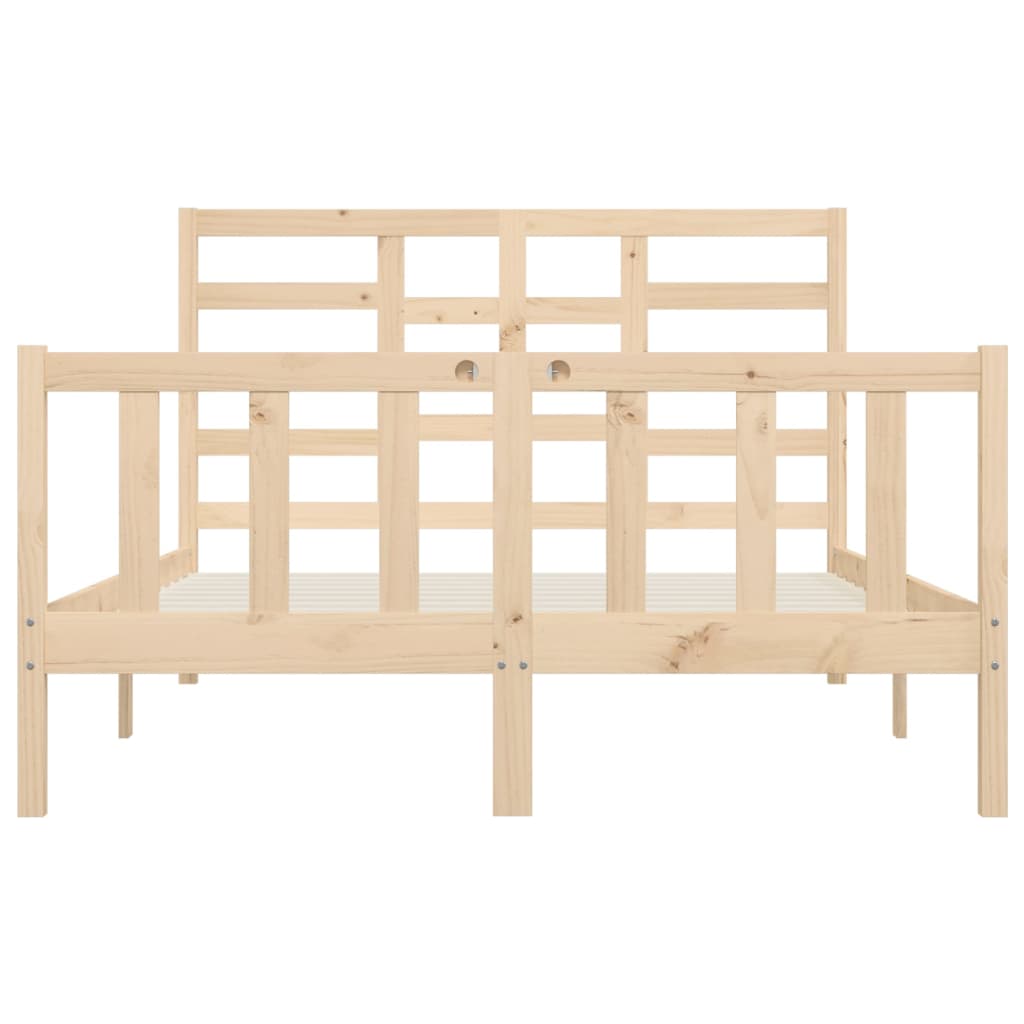 Bed Frame without Mattress 160x200 cm Solid Wood Pine