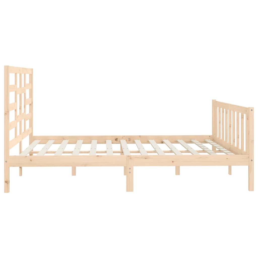 Bed Frame without Mattress 200x200 cm Solid Wood Pine
