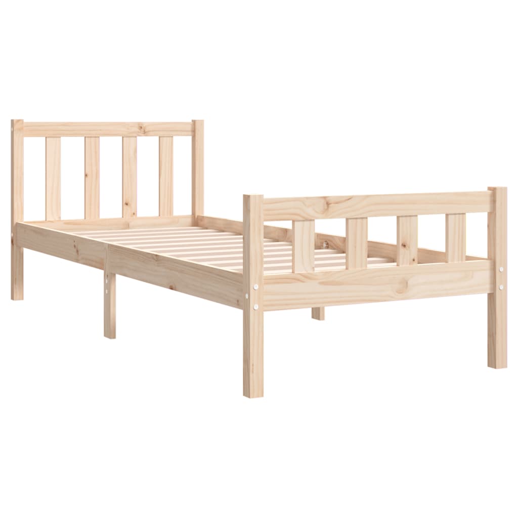 Bed Frame without Mattress Solid Wood Small Single