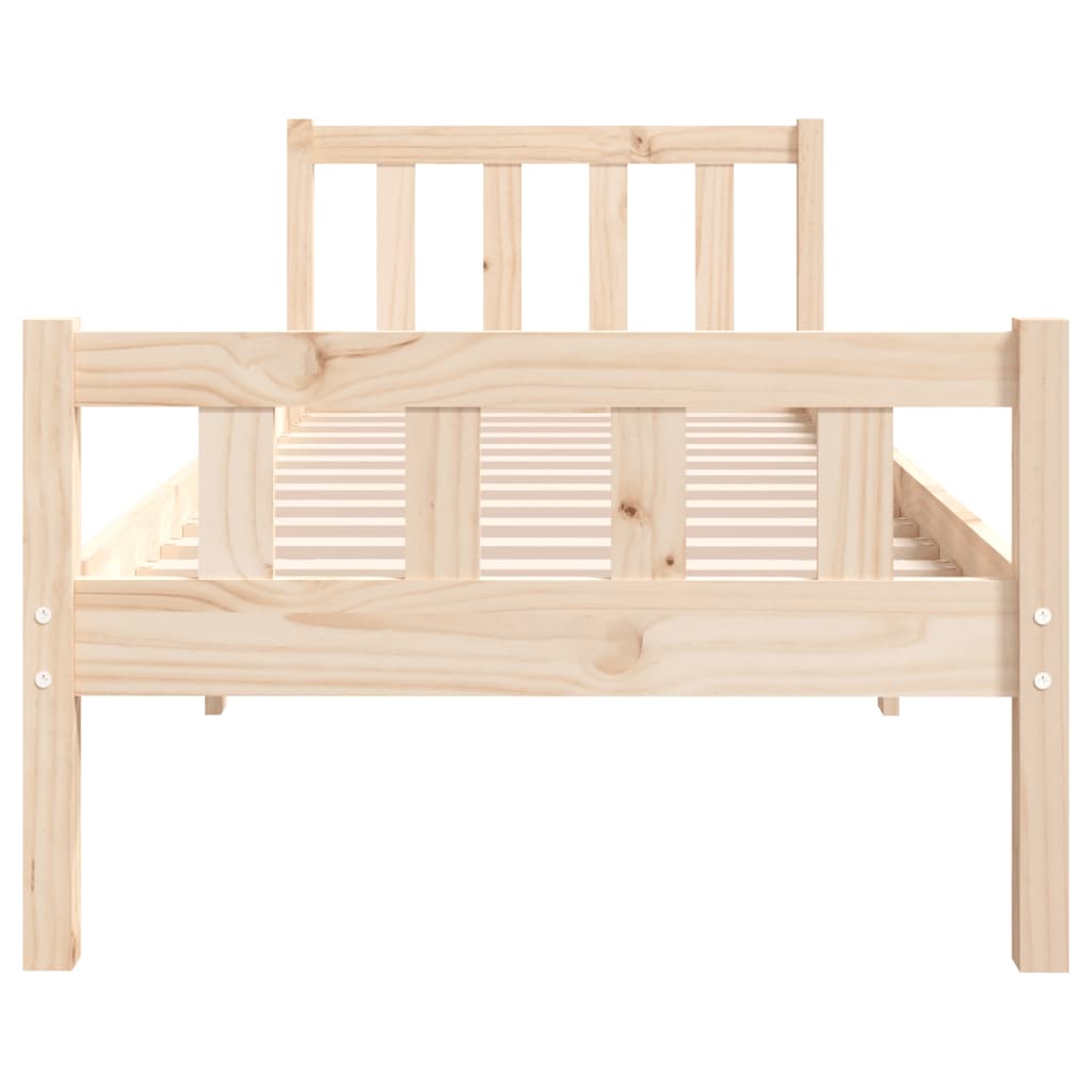 Bed Frame without Mattress Solid Wood Small Single