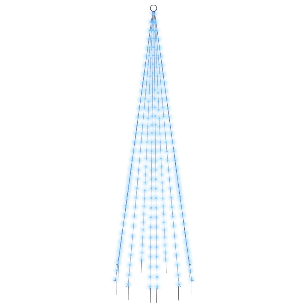 Christmas Tree on Flagpole Blue 310 LEDs 300 cm