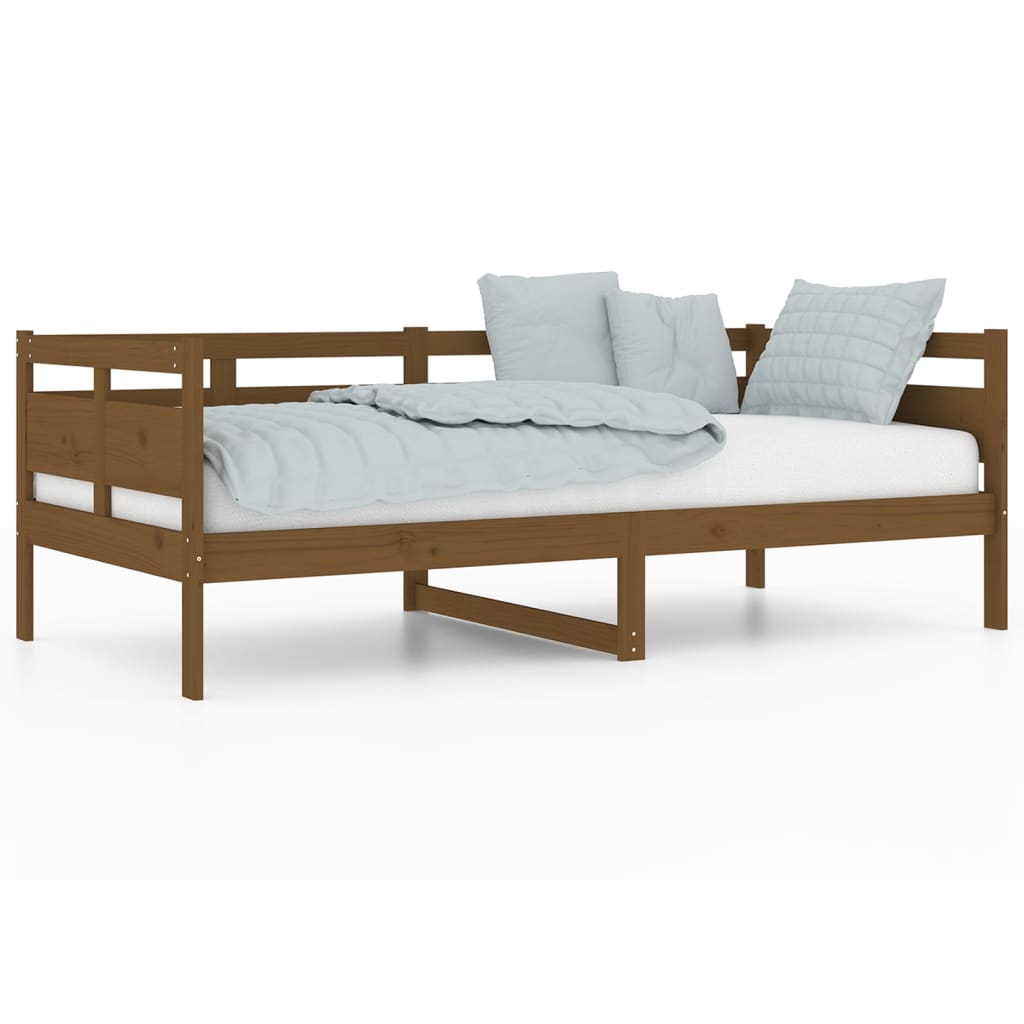 Day Bed without Mattress Honey Brown Solid Wood Pine 90x190 cm Single