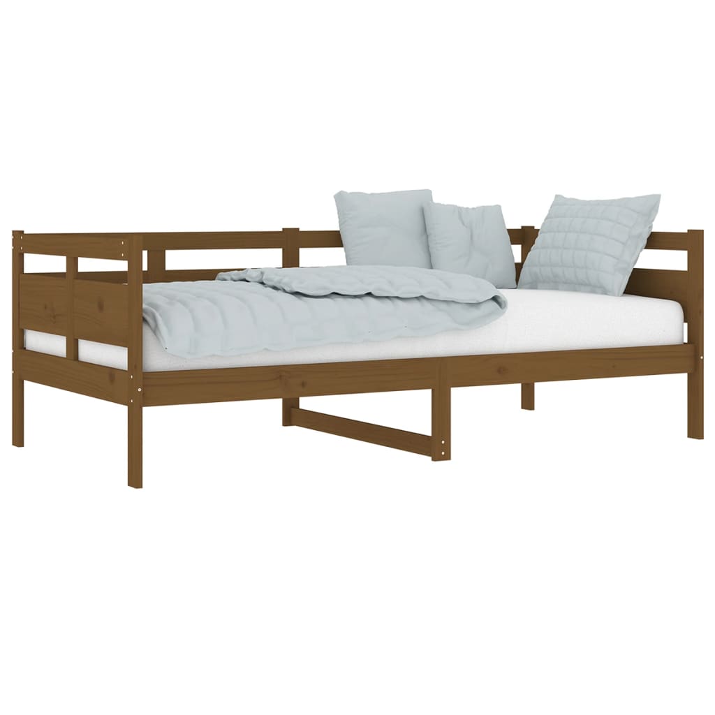 Day Bed without Mattress Honey Brown Solid Wood Pine 90x190 cm Single