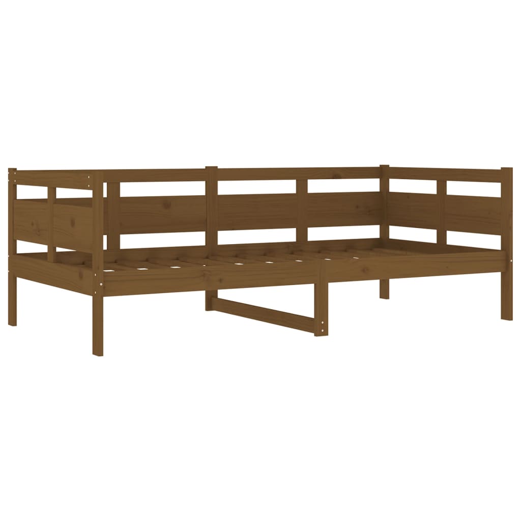 Day Bed without Mattress Honey Brown Solid Wood Pine 90x190 cm Single