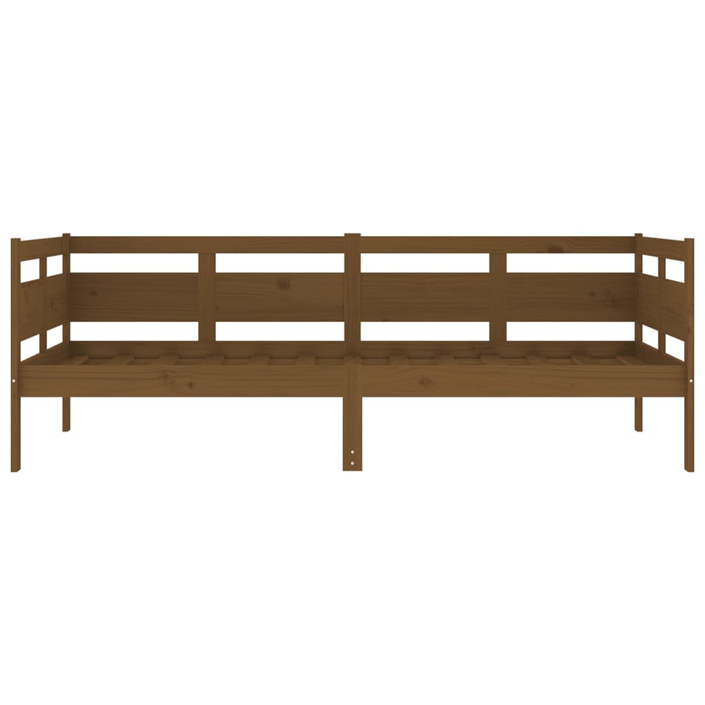 Day Bed without Mattress Honey Brown Solid Wood Pine 90x190 cm Single