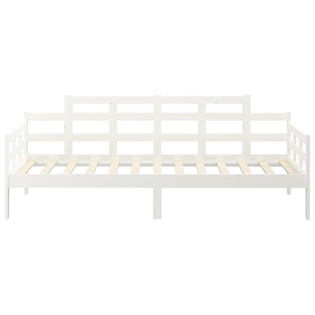 Day Bed without Mattress White Solid Wood Pine 90x200 cm