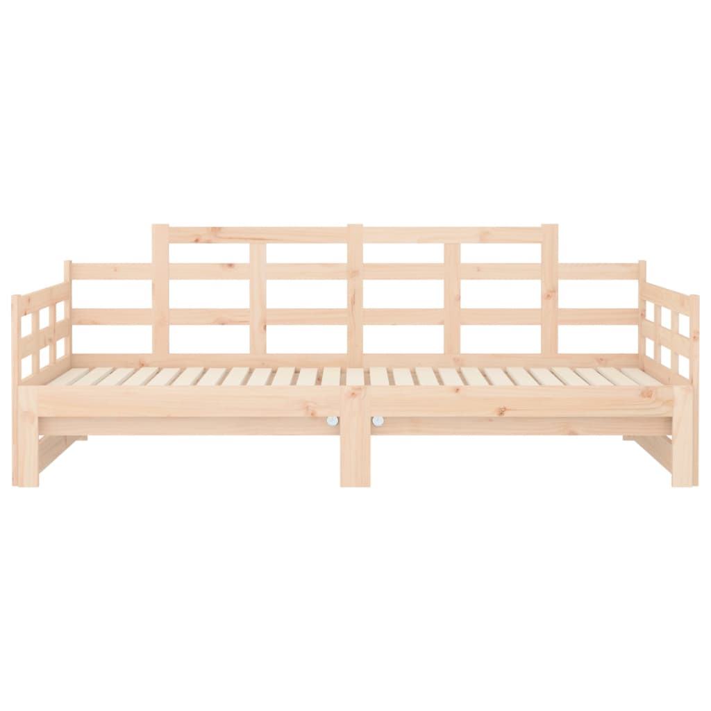 Pull-out Day Bed without Mattress Solid Wood Pine 2x cm