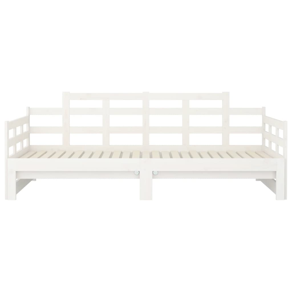Pull-out Day Bed without Mattress White 2x(90x190) cm