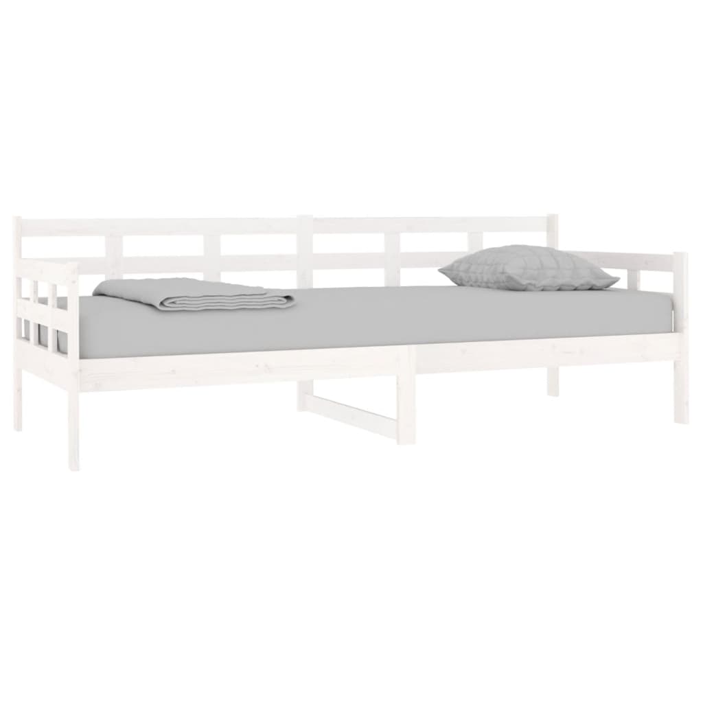 Day Bed without Mattress White Solid Wood Pine 80x200 cm