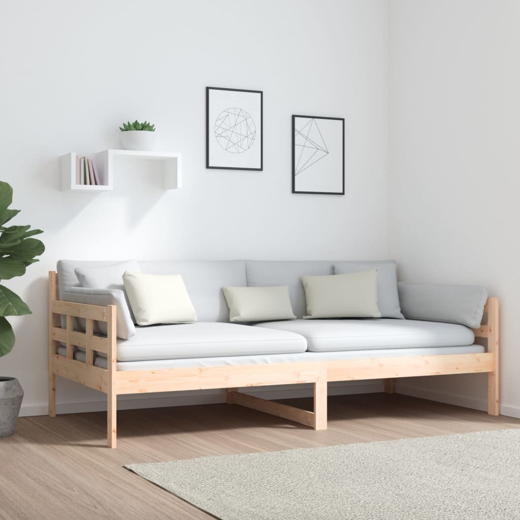 Day Bed without Mattress Solid Wood Pine 90x190 cm Single