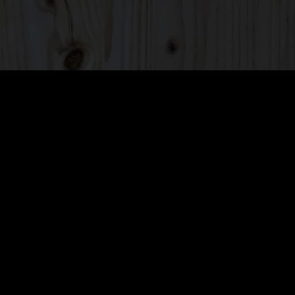 Day Bed without Mattress Black Solid Wood Pine 90x190 cm Single