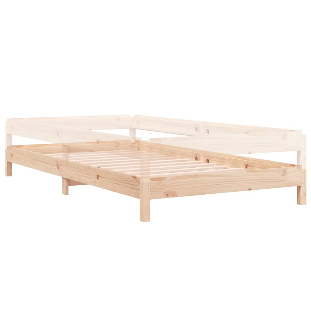 Stack Bed without Mattress 100x200 cm Solid Wood Pine